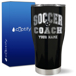 Personalized Soccer Coach on 27oz Curve Tumbler