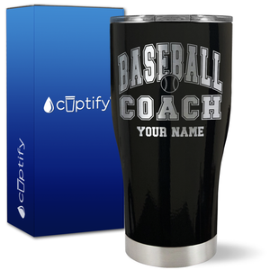 Personalized Baseball Coach on 27oz Curve Tumbler