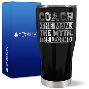 Coach the Man the Myth the Legend on 27oz Curve Tumbler