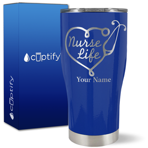 Personalized Nurse Life on 27oz Curve Tumbler