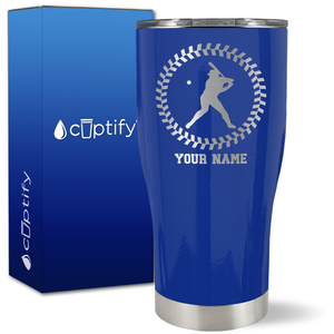Personalized Baseball Player on 27oz Curve Tumbler
