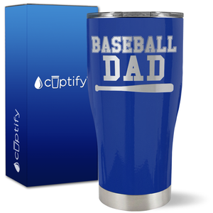 Baseball Dad with Bat on 27oz Curve Tumbler