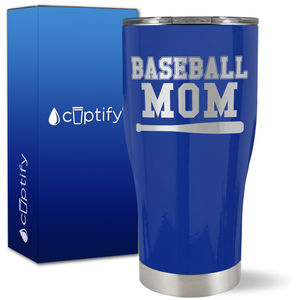 Baseball Mom with Bat on 27oz Curve Tumbler