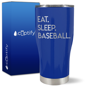 Eat Sleep Baseball on 27oz Curve Tumbler
