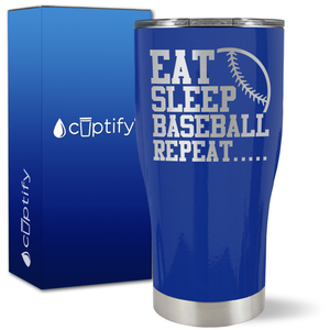 Eat Sleep Baseball Repeat on 27oz Curve Tumbler