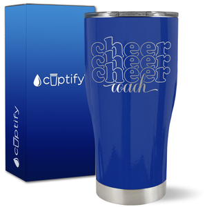 Cheer Cheer Cheer Coach on 27oz Curve Tumbler