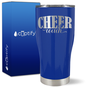 Cheer Coach Script on 27oz Curve Tumbler