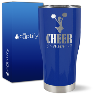 Cheer Mom Silhouette on 27oz Curve Tumbler