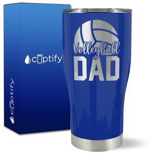 Volleyball Dad Half Ball on 27oz Curve Tumbler