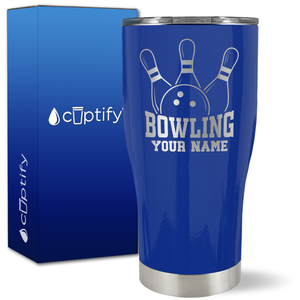 Personalized Bowling on 27oz Curve Tumbler