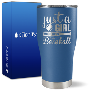 Just a Girl Who Loves Baseball on 27oz Curve Tumbler