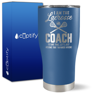 I Am The Lacrosse Coach on 27oz Curve Tumbler