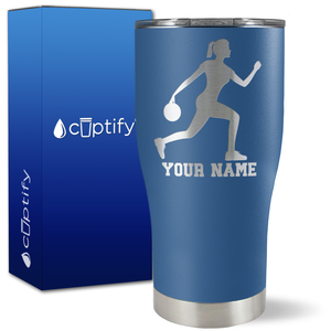 Personalized Woman Bowler on 27oz Curve Tumbler