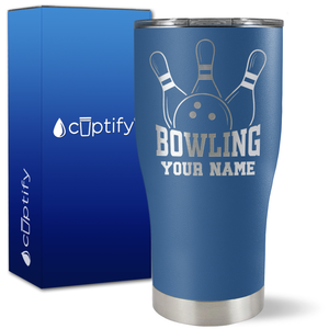 Personalized Bowling on 27oz Curve Tumbler