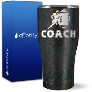Football Coach Silhouette on 27oz Curve Tumbler