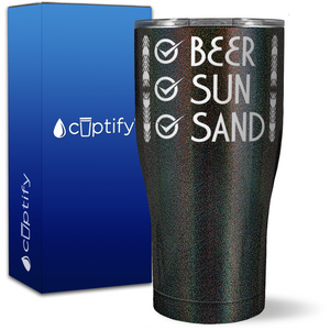 Beer Sun Sand on 27oz Curve Tumbler