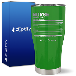 Personalized Nurse Nutrition Facts on 27oz Curve Tumbler