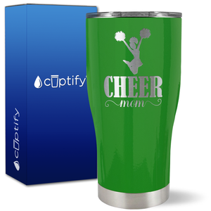 Cheer Mom Silhouette on 27oz Curve Tumbler