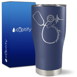Personalized Nurse Stethoscope on 27oz Curve Tumbler