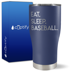 Eat Sleep Baseball on 27oz Curve Tumbler