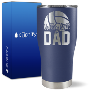 Volleyball Dad Half Ball on 27oz Curve Tumbler