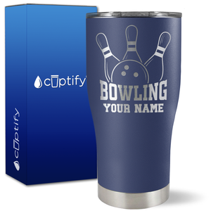 Personalized Bowling on 27oz Curve Tumbler