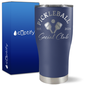 Personalized Pickleball Social Club Established on 27oz Curve Tumbler