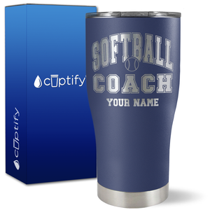 Personalized Softball Coach on 27oz Curve Tumbler