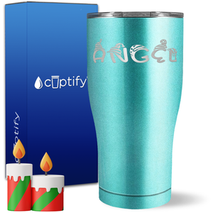Personalized Elfen Christmas Font on 27oz Curve Tumbler