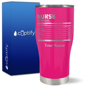 Personalized Nurse Nutrition Facts on 27oz Curve Tumbler