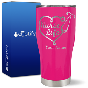 Personalized Nurse Life on 27oz Curve Tumbler