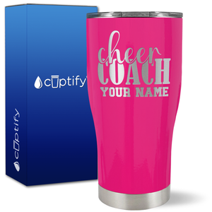 Personalized Cheer Coach on 27oz Curve Tumbler