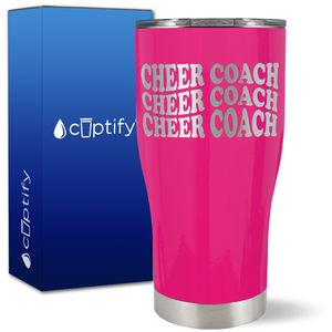 Cheer Coach Multiple on 27oz Curve Tumbler