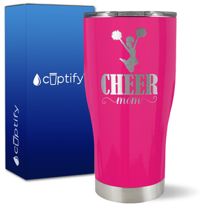 Cheer Mom Silhouette on 27oz Curve Tumbler