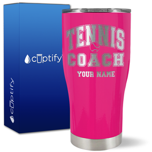 Personalized Tennis Coach on 27oz Curve Tumbler
