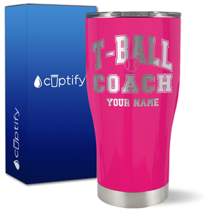 Personalized T-Ball Coach on 27oz Curve Tumbler