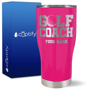 Personalized Golf Coach on 27oz Curve Tumbler