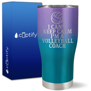 I Can't Keep Calm I'm the Volleyball Coach on 27oz Curve Tumbler