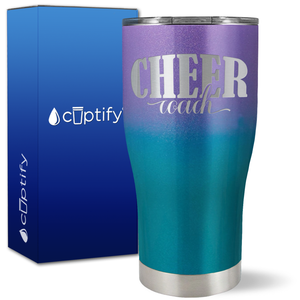 Cheer Coach Script on 27oz Curve Tumbler