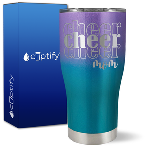 Cheer Cheer Cheer Mom on 27oz Curve Tumbler