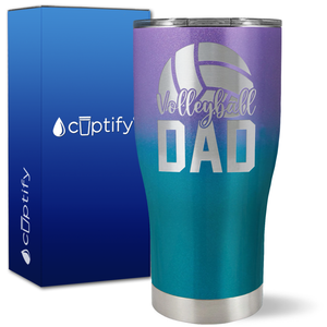 Volleyball Dad Half Ball on 27oz Curve Tumbler