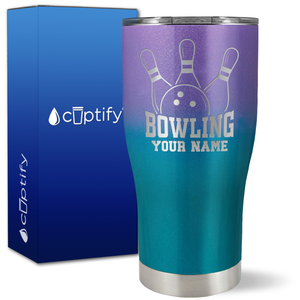 Personalized Bowling on 27oz Curve Tumbler
