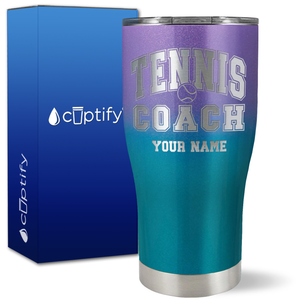 Personalized Tennis Coach on 27oz Curve Tumbler