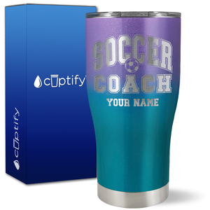 Personalized Soccer Coach on 27oz Curve Tumbler