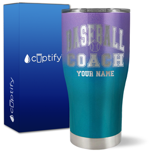 Personalized Baseball Coach on 27oz Curve Tumbler
