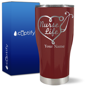 Personalized Nurse Life on 27oz Curve Tumbler