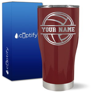 Personalized Volleyball on 27oz Curve Tumbler