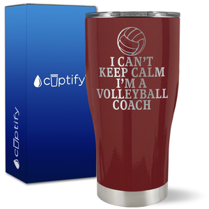 I Can't Keep Calm I'm the Volleyball Coach on 27oz Curve Tumbler