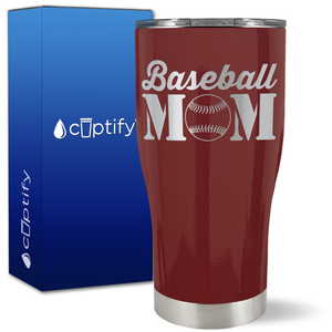 Baseball Mom on 27oz Curve Tumbler