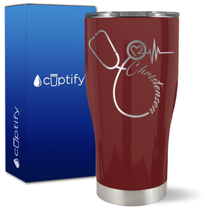 Personalized Nurse Stethoscope on 27oz Curve Tumbler